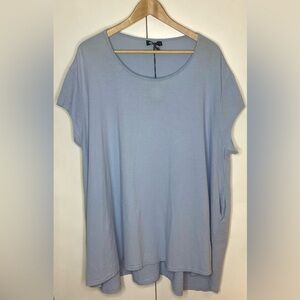 Made in Italy blue cotton blend short sleeves top. Small